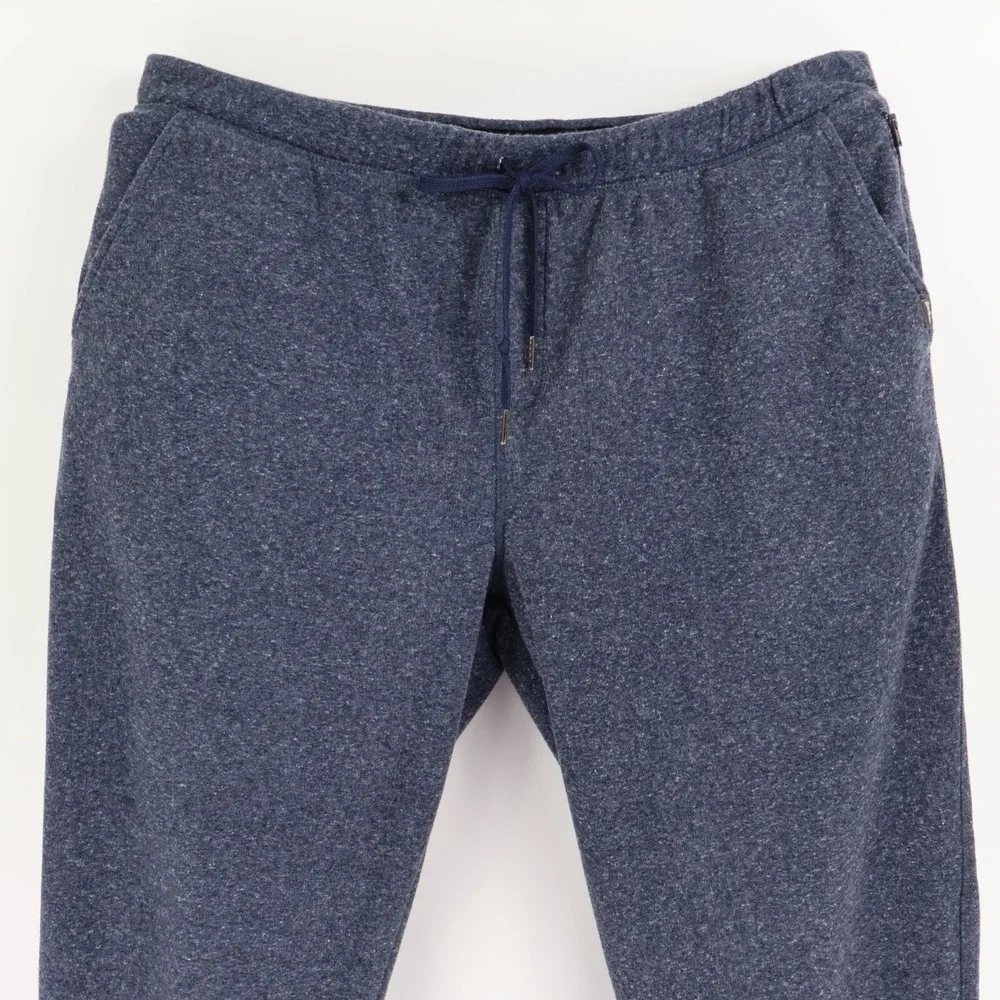 Eddie Bauer Lounge Sweatpants Mens 2XL Blue Heathered Stretch Pockets Drawstring
